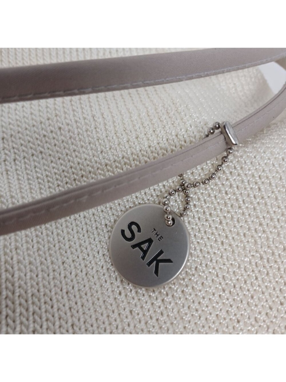 The Sak Womens Ivory Knit Bucket Bag With Double Strap Snap #I-4 - Picture 15 of 15